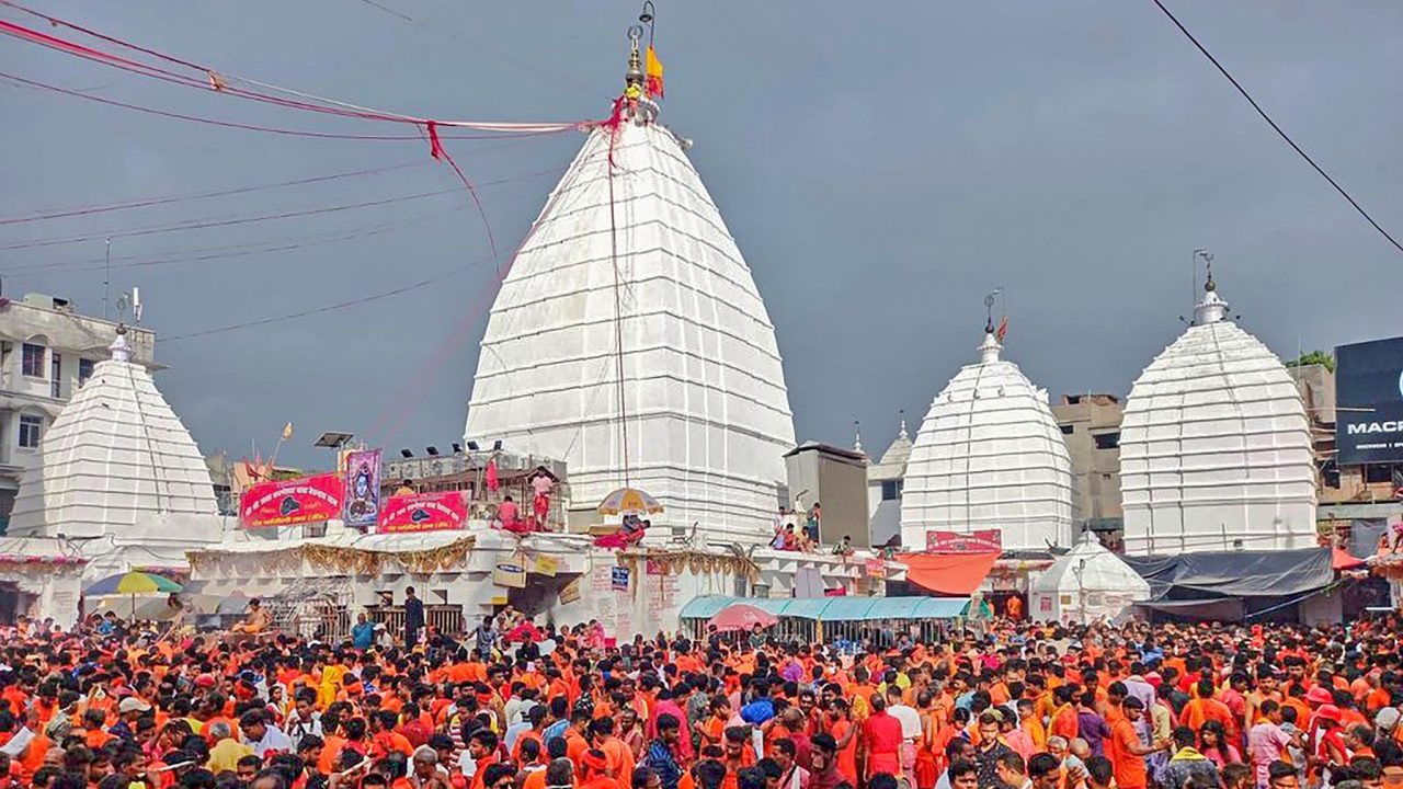 Devotees praying