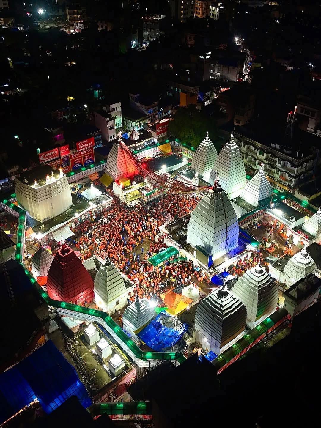 Temple at night